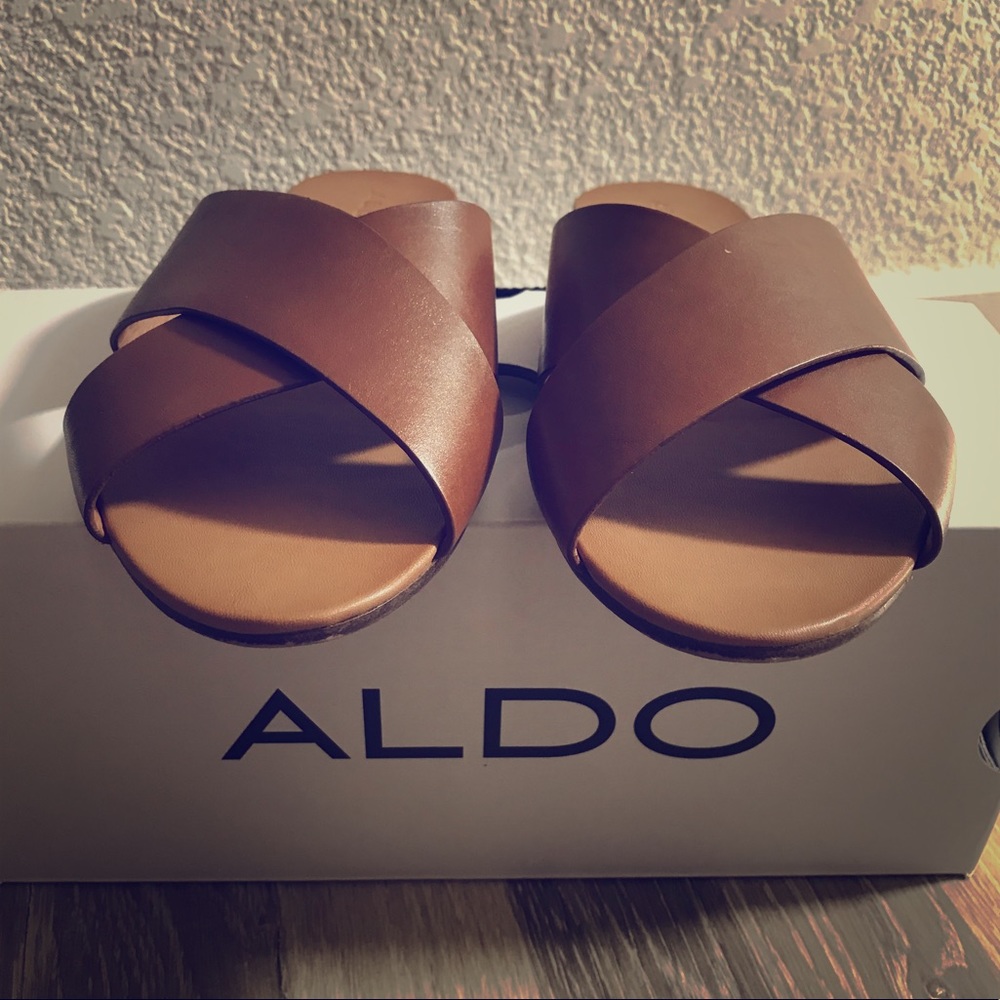 Brown Aldo sandals (new)